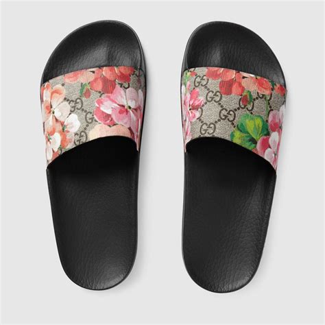 bloomingdales womens gucci slides|Gucci slides women floral.